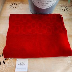 Coach Embossed Knit Scarf